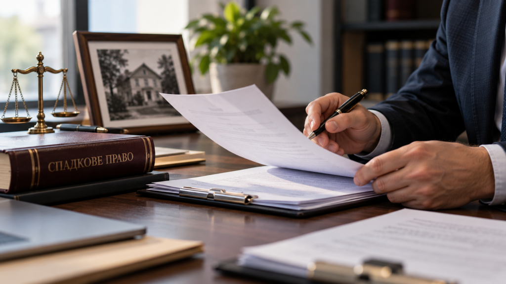Адвокат аналізує документи у спадковій справі після пропуску строку прийняття спадщини